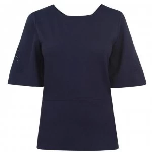 Image of Gant Meadow Jersey Top - 443 Eve Blue