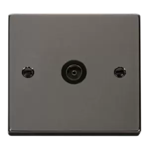 Image of Click Scolmore Deco 1 Gang Non-Isolated Co-Axial Socket - VPBN065BK