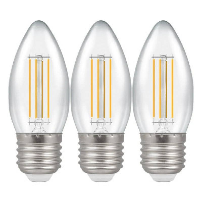 Image of Crompton Lamps LED Candle 6.5W E27 Dimmable Filament Cool White Clear