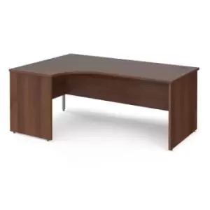 Image of Office Desk Left Hand Corner Desk 1800mm Walnut Top And Panel End Leg Maestro 25