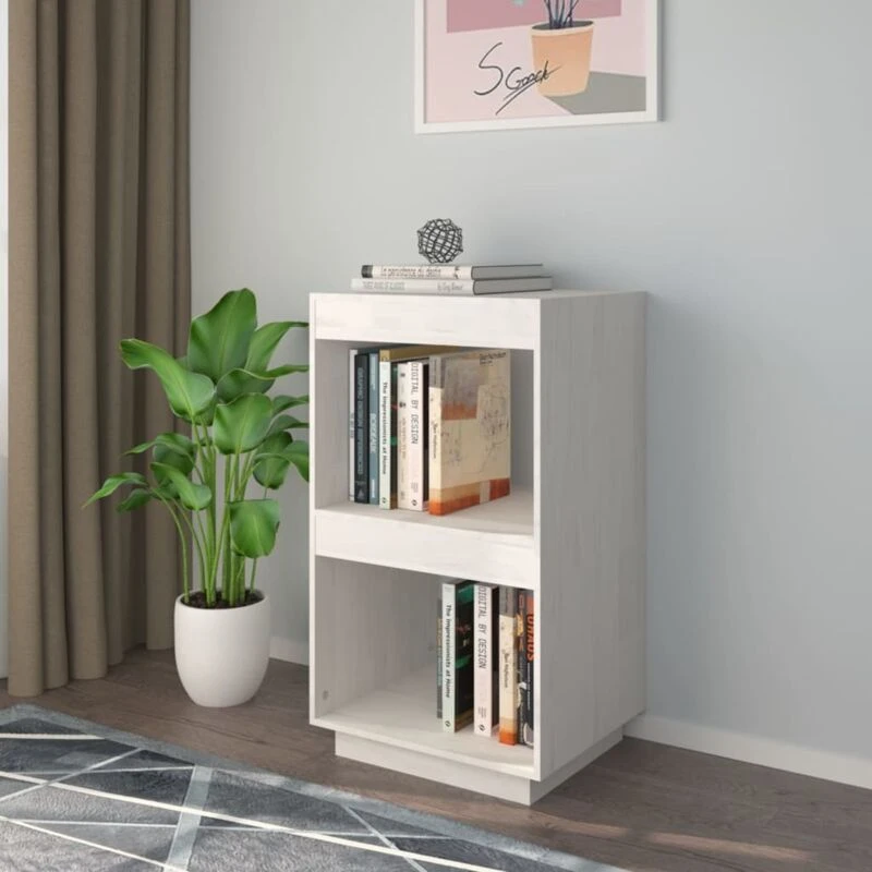 Image of VIDAXL Vidaxl - Book Cabinet White 40x35x71cm Solid Pinewood 8720286815717