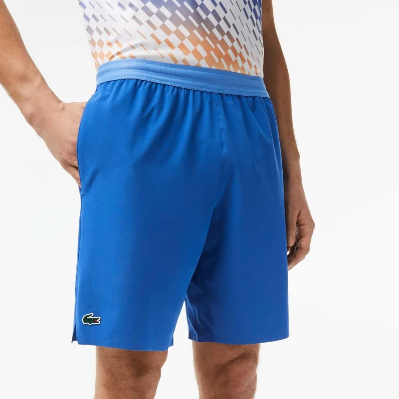 Image of Lacoste Tennis x Novak Djokovic Taffeta Shorts - Blue Blue S