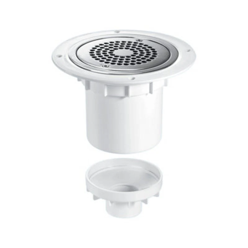 Image of McAlpine TSG2-ANTI/LIG 75mm Water Seal Trapped Gully 110mm or 2" Vertical Solvent Spigot Outlet White