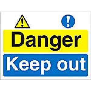 Image of Warning Sign Keep Out PVC 45 x 60 cm