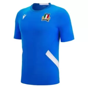 Image of Macron Italy 22/23 Training T-Shirt Mens - Blue
