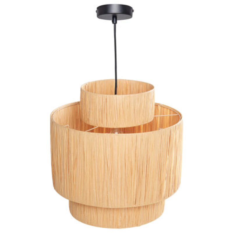 Image of Beliani Pendant Lamp Magech Wicker Natural