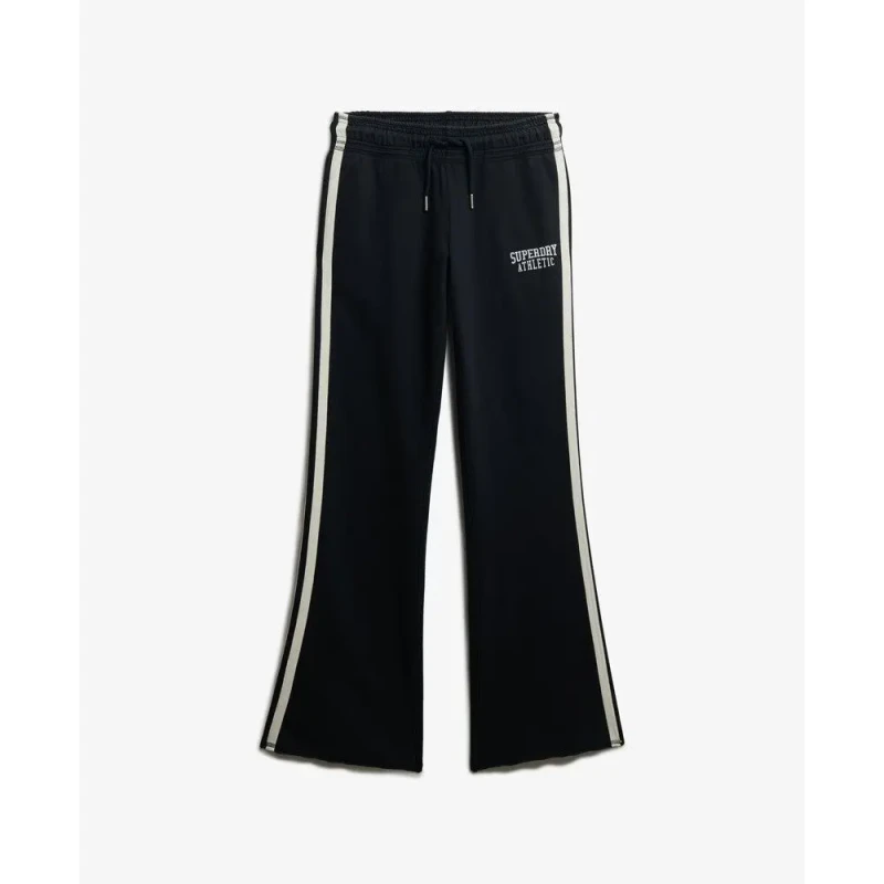 Image of Superdry Womens striped flare jogging trousers Superdry Athletic Bleu Female M