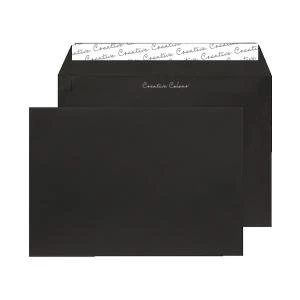 Image of C5 Wallet Envelope Peel and Seal 120gsm Jet Black Pack of 250 314