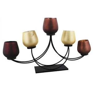 Image of HESTIA? Glass Rosebud Tealight Holder Centrepiece