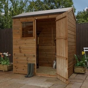 Image of Mercia Pressure Treated Reverse Apex Shed - 6' x 4'