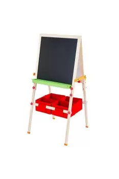 Image of Kids Easel Chalkboard Blackboard Whiteboard Adjust Height