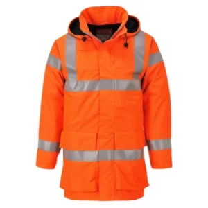 Image of Biz Flame Hi Vis Flame Resistant Rain Multi Lite Jacket Orange M