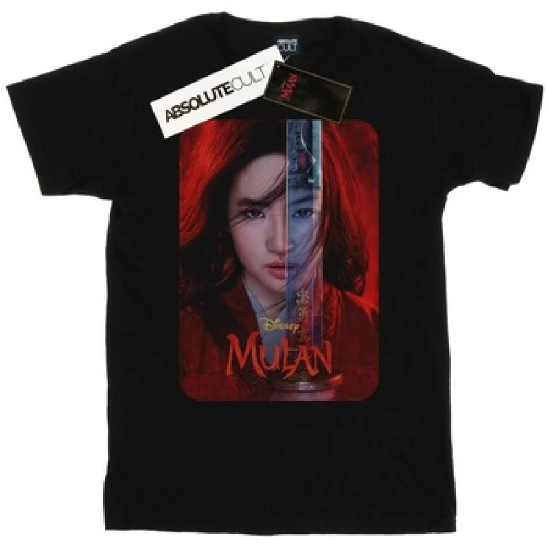 Image of Disney Mulan Movie Poster T-Shirt Black male