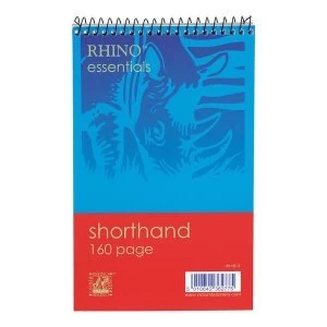 Image of 5 Star Value 127x200mm Shorthand Pad Wirebound 60gm2 Ruled 160 Pages BlueRed Pack of 10