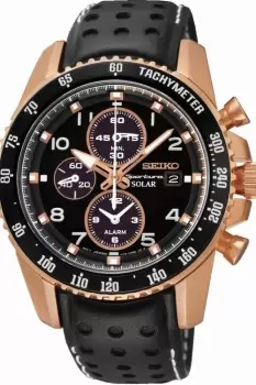 Image of Mens Seiko Sportura Alarm Chronograph Solar Powered Watch SSC274P9