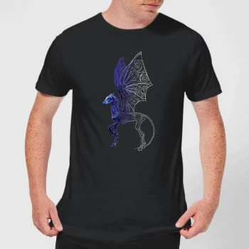 Image of Fantastic Beasts Tribal Thestral Mens T-Shirt - Black - 4XL - Black