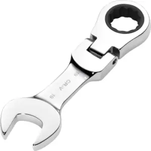 Image of Draper Hi-Torq Stubby Flexible Head Ratchet Combination Spanner 19mm