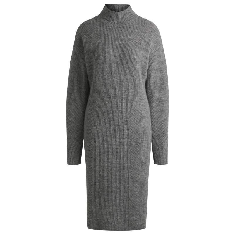 Image of Boss Womens C Fagdassy Knitted Top Silver female 8 (XS)