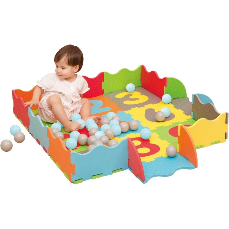 Image of Planet Direct M.Y Interlocking Foam Play Mats with 40 Ball Pit B Multicolour unisex Large