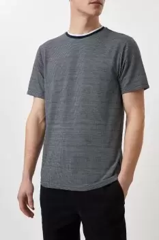 Image of Tipped Birdseye Crew Neck T-Shirt