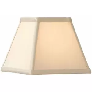 Image of Loops - 5' Inch Square Tapered Lamp Shade Oyster Faux Silk Fabric Cover Modern Elegant