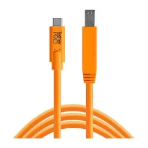 Image of TetherTools TetherPro USB-C to 3.0 Male B 15ft (4.6m) Orange