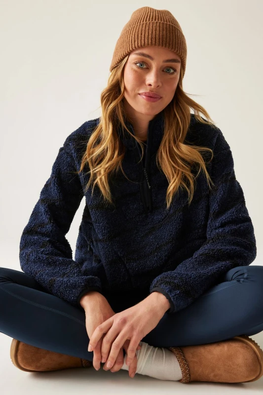 Image of Womens half-zip fleece Regatta Frankie Borg Bleu Female 48