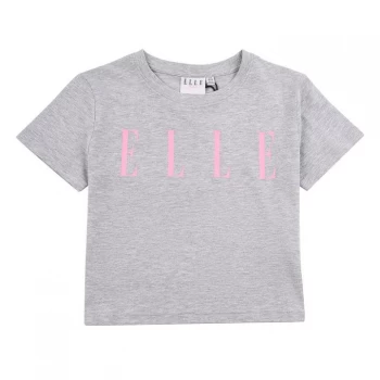 Image of Elle Cropped T Shirt - Pearl Grey Marl