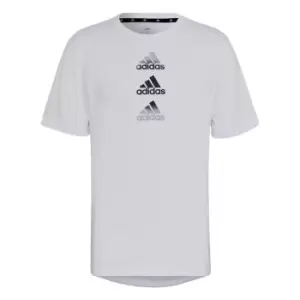 Image of adidas Designed to Move Logo T-Shirt Mens - White