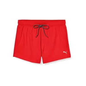 Image of Puma Mens Short Length Swim Shorts Medium Red