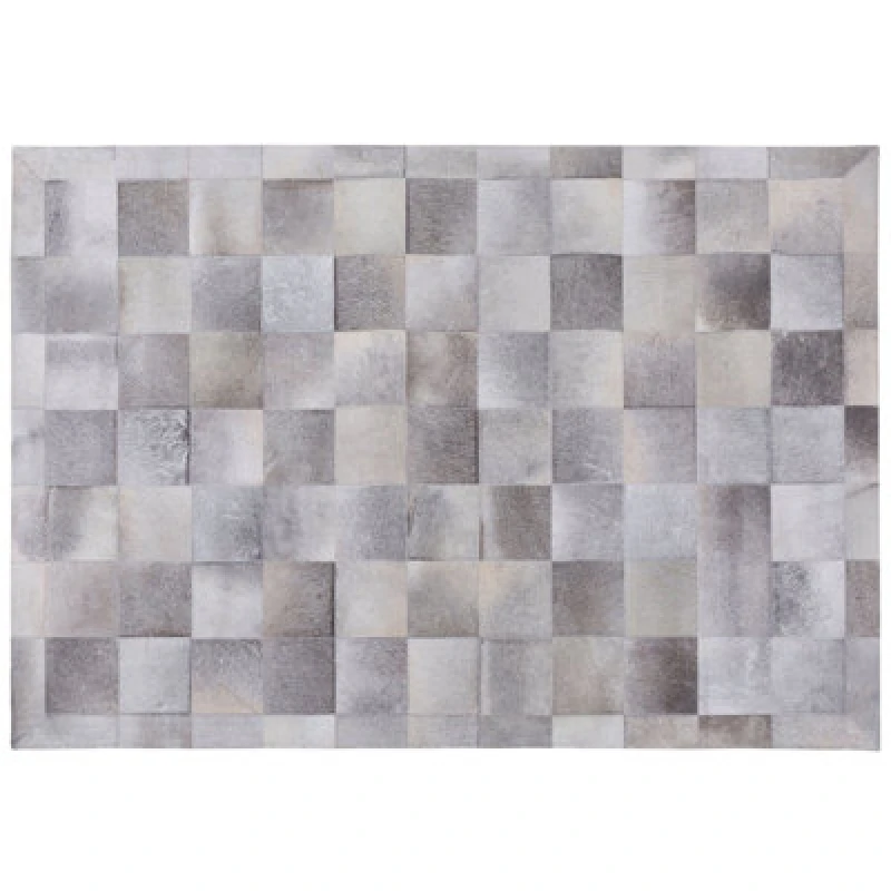 Image of Beliani Rug Alacam Grey 160 X 230 Cm Leather