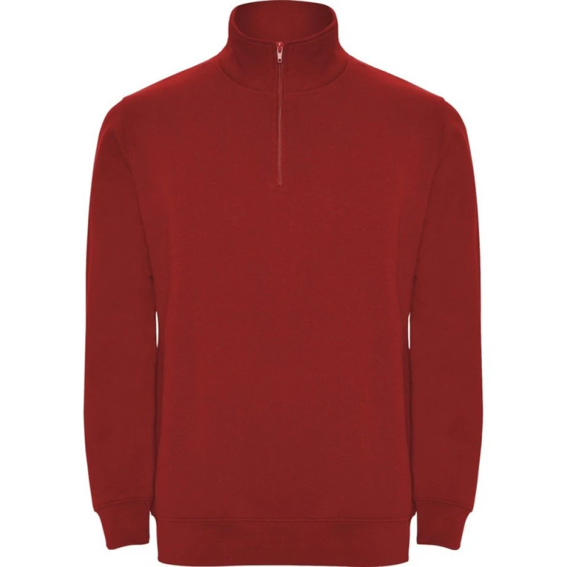 Image of ROLY ROLY Men Aneto Quarter Zip Sweatshirt in Red Size: Small Red S Male 5063470837915