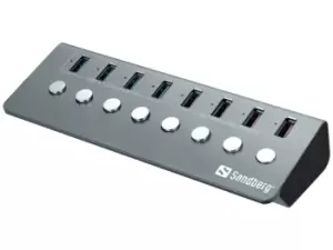 Image of Sandberg USB 3.0 Hub 4xData + 4xCharge