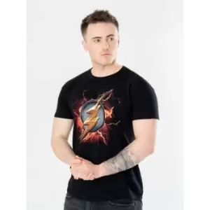 Image of The Flash Dc Lightning Mens T-Shirt Small
