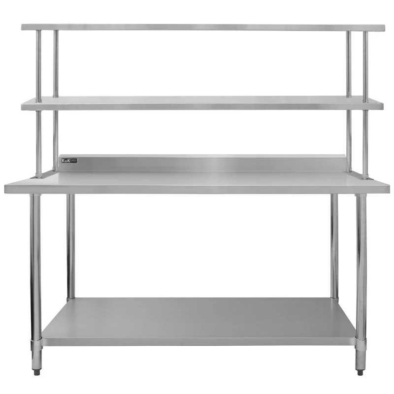 Image of MonsterShop 6ft Catering Bench With Double Over-Shelf
