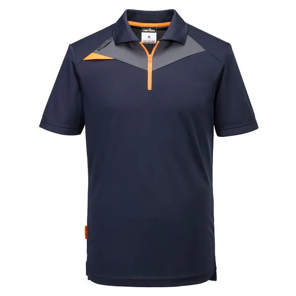Image of Portwest DX4 Short Sleeve Polo Shirt DX410DNRM Colour: Dark Navy