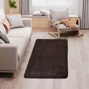 Image of HOMCOM Brown Shaggy/ Fluffy Area Rug 90X150 Cm