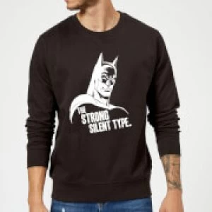 Image of DC Comics Batman The Strong Silent Type Sweatshirt - Black - M