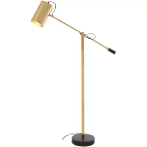 Image of Interiors By Premier Floor Lamp - Black/Gold Finish