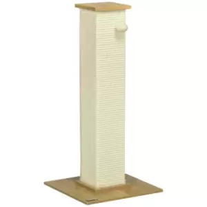 Image of PawHut 80cm Scratching Post Cat Tree with Play Ball, Scratching Post Made of Sisal Rope
