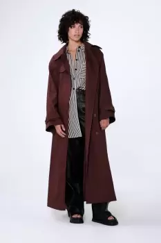 Image of Gilda Maxi Trench Coat, Mustang / 6