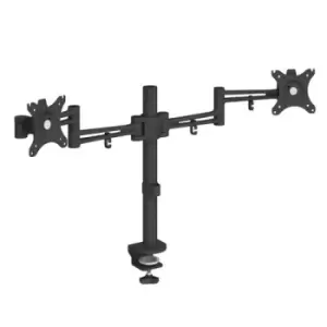 Image of Luna double flat screen monitor arm - black