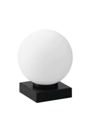 Image of Enoire Globe Table Lamp, Black, Opal, E14