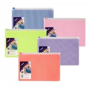 Image of Snopake EPPE Zippa Bag A5 Assorted Pack 5