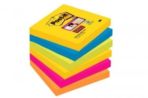 Image of Post-it Super Sticky Z-Note 76 x 76mm Rio Collection (Pack of 6) R330-