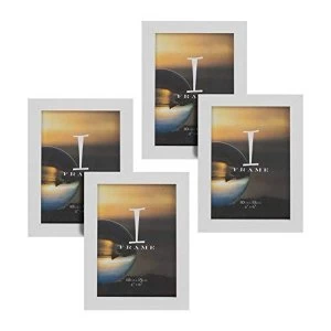 Image of 4" x 6" - iFrame Set of 4 Photo Frames White
