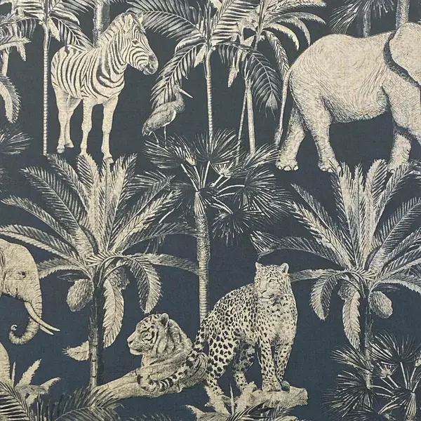 Image of Arthouse Animal Safari Wallpaper Navy