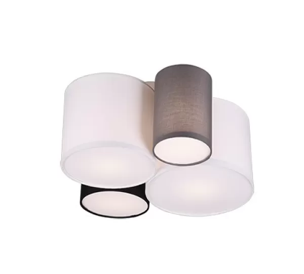 Image of Hotel Modern 4 Light Cylindrical Ceiling Light multicolor