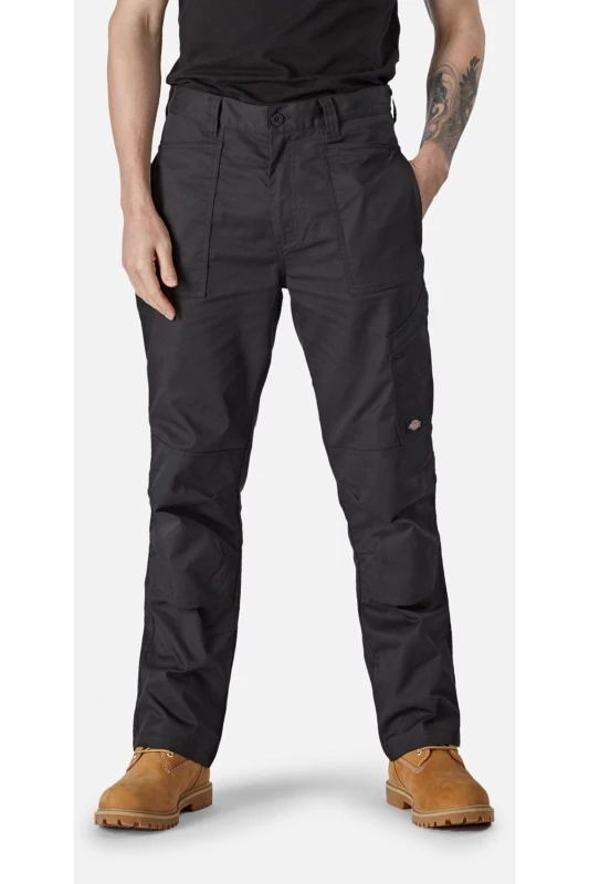 Image of Dickies Dickies 'Action Flex' Trousers in Black Size: 32" Black 32" Male 0195441986751