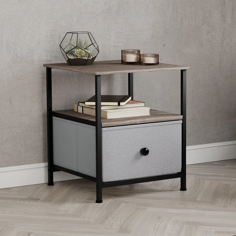 Image of Lassic Chorley 1 Drawer Fabric Storage Chest UKFR Beige & Grey Wo unisex 1 Drawer